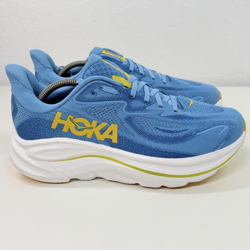 Hoka Clifton 10 Wide Running Shoes Mens Size 9.5EE Blue Gym Sneakers 1162032 ALF - Picture 3 of 9